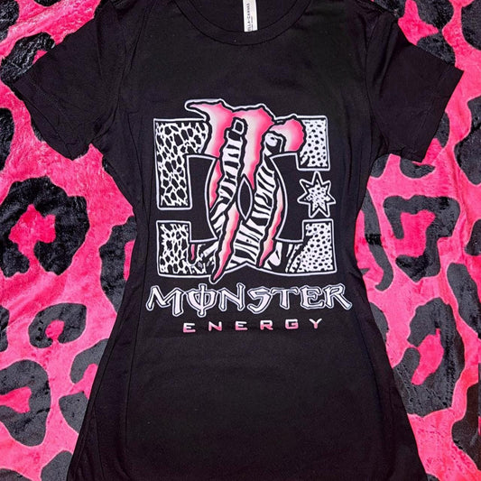 Y2K Monster Energy Graphic Tee – 2000S Grunge Shirt, Retro Emo Punk Festival Top